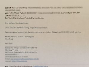 Visum Pflege Deutschland